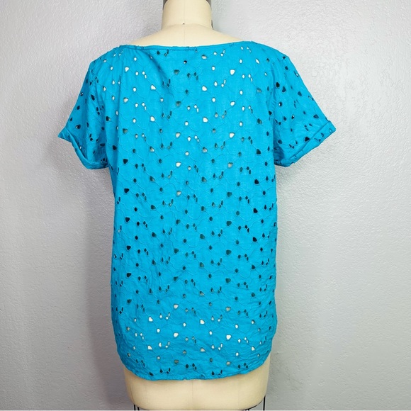 Twist & tango eyelet, short sleeve blouse sz 36 small - Picture 2 of 6